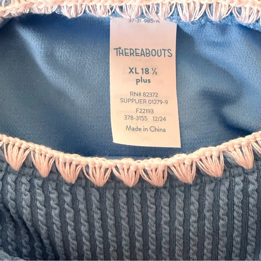NWT Thereabouts Big Girls 2-PC Blue, Red, White Bikini Set (XL 18.5 Plus) - Picture 5 of 6